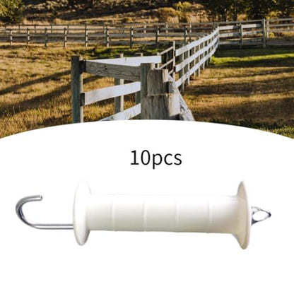 10 Pieces Fence Gate Handles Electric Fence Gate Handle Heavy Duty Spring Assistance Accessories Direct Replacement Easy Installation Sturdy Material