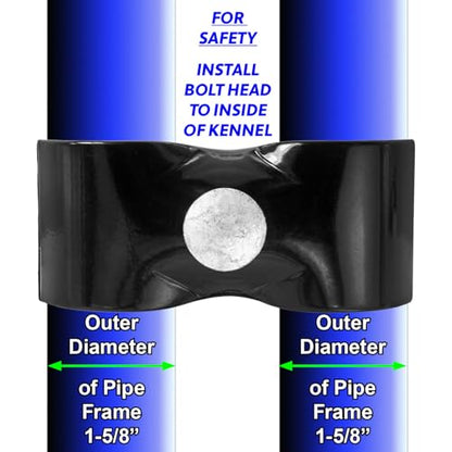 Chain Link Fence Bull Dog Commercial Duty Gate Hinge-for 6-5/8" Outside Diameter Gate Post/Pipe & 1-5/8 Thru 1-7/8" Gate Frames - CASE Qty 4 - size: 6-5/8" Post - CASE