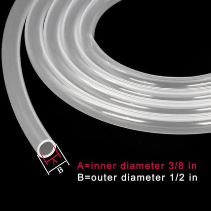 Silicone Tubing 3/8"ID - 3ft Food Grade Hose Pure Silicon Tube | 3/8" ID x 1/2" OD Flexible High /Low Temp Silicone Tubing for Home Brewing Wine Making Food Safe (3.28ft Length) - size: 3/8” ID x 1/2" OD, style: 3 ft