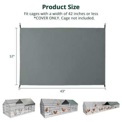 Chicken Run Cover Replacement, Waterproof Chicken Cage Tarp, Weatherproof Cover for Outdoor Duck Pen