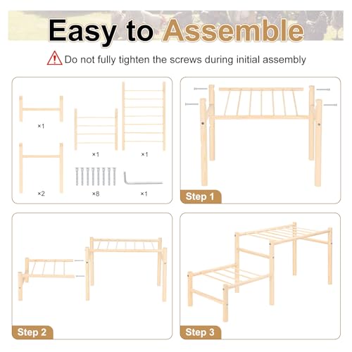 M METERXITY Chicken Perch, Wooden Chicken Roosting Bars, Training Chick Perch for Coop and Brooder, Chick Ladder for Poultry/Birds/Hens/Parrot