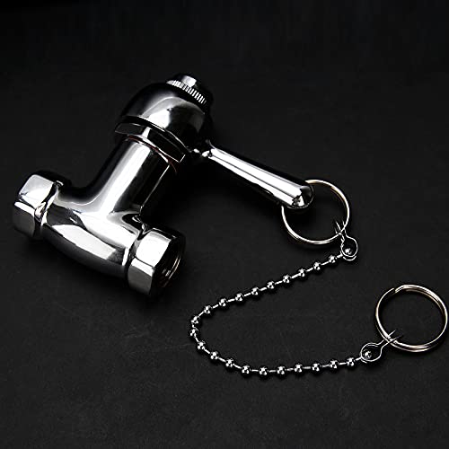 Self-Closing Heavy Duty Shower Valve with Pull Chain, Chrome - style: with pull