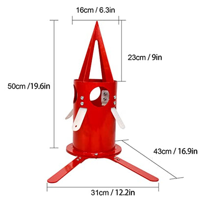 Big Bag Dispenser Bulk Bag Unloader – Heavy Duty Feed Unloader Tool for Animal Feed, Grain, Fertilizer – Rust-Resistant, Portable for Farm, Warehouse, Home Use (Red) - color: Red
