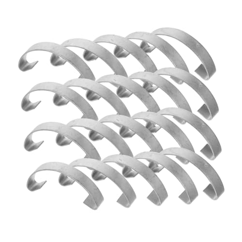 HANABASS 20pcs Steel Chicken Cage Door Hooks Simple Installation Metal Snap Hooks for Poultry Breeding Equipment Convenient Design for Bird Cages