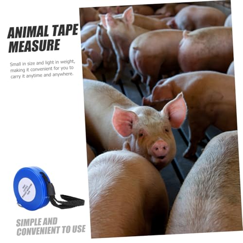 Animal Weight Tape Measure for Cattle and Pigs, 2.5m Blue Girth Measuring Tape for Goat, Horse, and Livestock Body Size Measurement Style