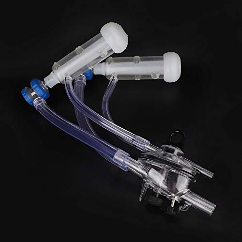 Goat Milker Claw Kit, Milking Teat Cups for Goat and Sheep, Food - Grade Plastic Milking Machine Parts with 16.14in Hose, Replacement for Farm Milk Collector System