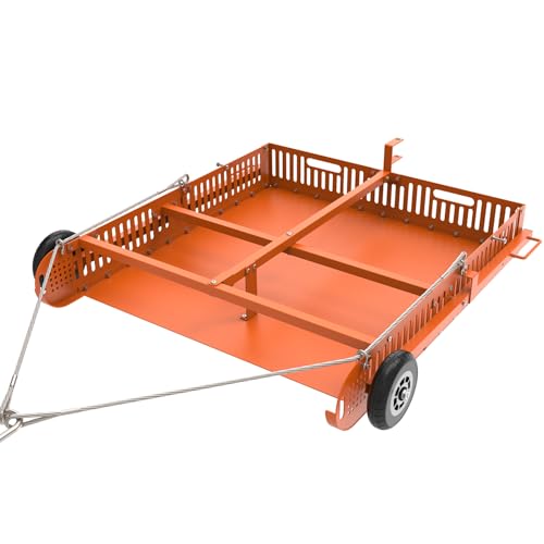 2 in 1 Horse Paddock Cleaner & Trailer, Tow-Behind Trailer Horse Manure Scoop, 2 in 1 Field Cleaner & Scooper for Paddock, Horse Pasture