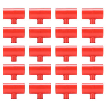 20PCS Chicken Waterer Tee Fittings, PVC Tee Fittings Automatic Poultry, Threaded Poultry Nipples Chicken Water Drinker & Feeder Cups