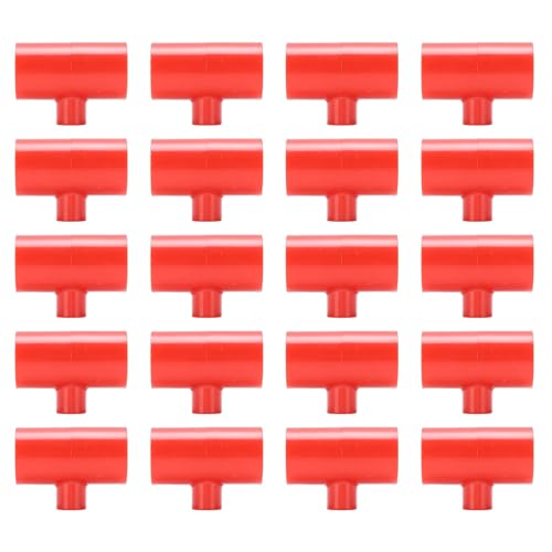 Automatic Poultry Waterer Fittings, 20PCS Thickened PVC No Drilling Required Chicken Waterer Tee Fittings, PVC Tee for Poultry with Threaded Nipples for Ducks Chickens