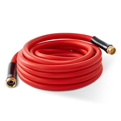 Garden Hose 25ft x 3/4” Hot Water Hose, Heavy Duty -50°F to 190°F,Burst 600Psi Flexible Upgraded Rubber Hoses,3/4” Solid Fittings for All-weather Outdoor Lawn & Garden - size: 25Ft, style: 3/4"
