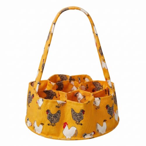 UKJENT Egg Collecting Basket, 7 Pouches Large Chicken Egg Gathering Basket, Machine Washable, Hold Different Size Eggs Collection Carrier Bag, Duck Goose Quail Fresh Eggs Collector, Farm & Home Use - color: Color 5