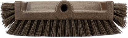 SPARTA Multi-Level Tile Scrub Brush 12" Wide Brush Head, Heavy-Duty Tile Cleaning Brush with End Bristles for Commercial Tiles, Tubs and Floor, Plastic, 12 Inches, Brown - color: Brown