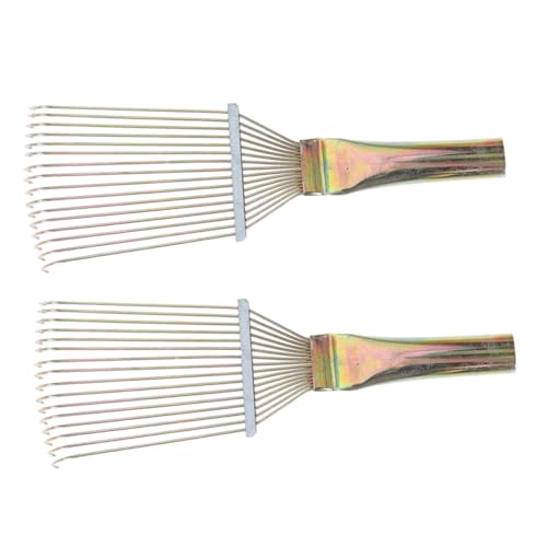 INOOMP 2pcs Horse Grooming Brush Heavy Duty Horse Hair Rake for Shedding Cattle and Sheep Easy to Clean and Comfortable Grip