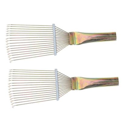 INOOMP 2pcs Horse Grooming Brush Heavy Duty Horse Hair Rake for Shedding Cattle and Sheep Easy to Clean and Comfortable Grip