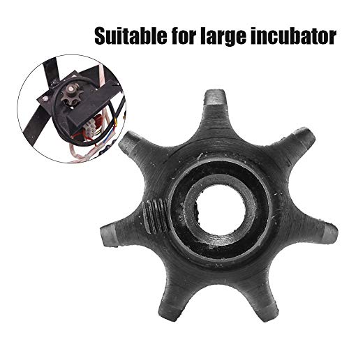 Wheel Gear for Incubator, Metal Reversible Toothed Gear 2Pcs 3x3x1.4cm Black – Durable Hatchery Replacement Parts, Easy Installation for Egg Turning Machines