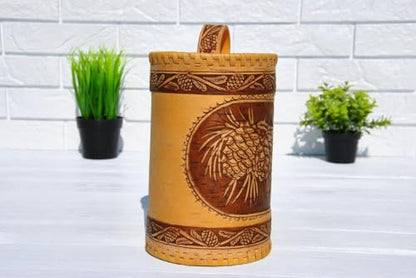 STP GOODS Birch Bark Container | Handcrafted, Natural Material, Eco-Friendly, Versatile Storage, Easy to Clean - color: Pinecones