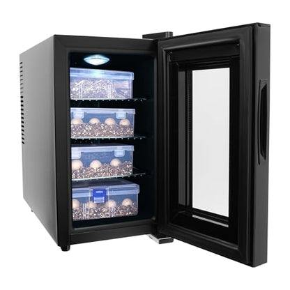 Reptile Egg Incubator, Portable Reptile Scientific Lab Incubator with Adjustable Temperature Automatic Heating Cooling Function & Detachable Mesh Frame Digital Incubator for Turtles Lizards Chickens