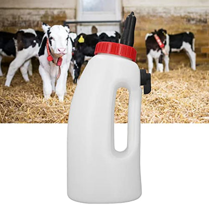 Calf Nursing Bottle, 4L Calf Milk Bottle New Born Cow Milk Feeder with Handle Farm Feeding Equipment