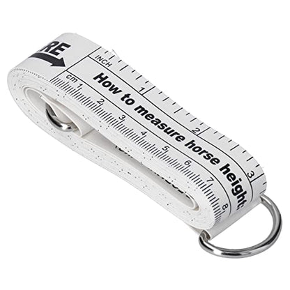 Horse Weight Tape 2.42m | Damp - Proof & Tear - Resilient for Farm | Portable Animal Measuring Tool for Horses/Livestock | Dual - Sided Scale in cm & Inch