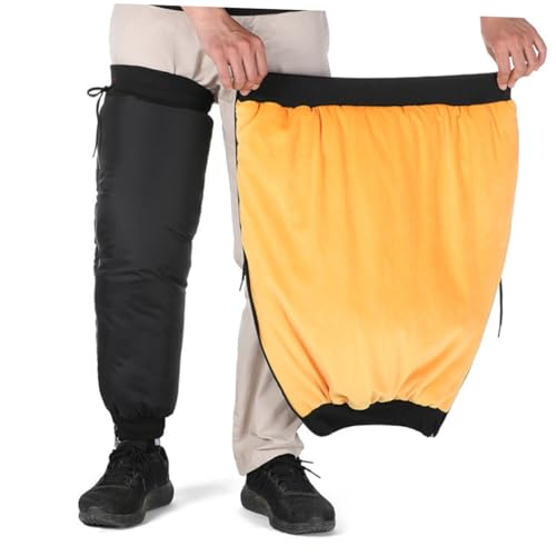 SOLUSTRE Outdoor Calf Gaiters for Hiking Windproof and Leg Covers with Insulated Warmth for Camping and Backpacking Reflective Safety Design for Night Visibility