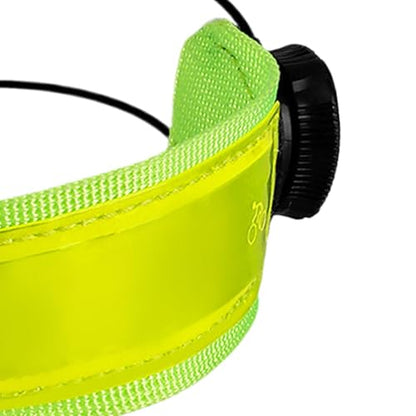 Bike Pants Strap - Reflective Cycling Cuff, Night Riding Band, Adjustable Ankle Wrap, Safety Visibility Gear, Daily Commute Use, Trail Running Walking, City Road Support improving Safety During - color: Green
