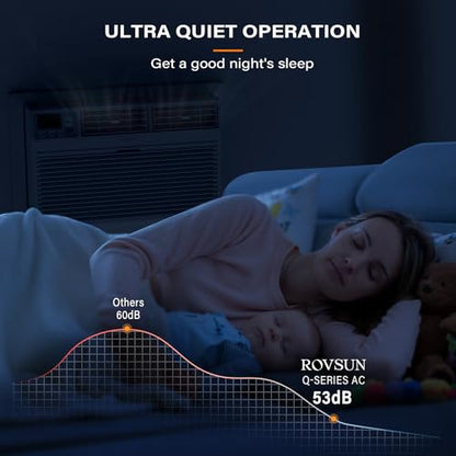 ROVSUN Smart 10000 BTU Through the Wall Air Conditioner with Heat, Wall AC Unit & Heater Combo with Remote, APP & Voice Control & Timer Function, Compatible with Alexa/Google Assistant, 230V/60Hz - style: 10000BTU-AC & Heater-230V