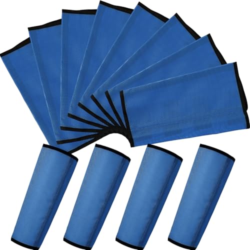 Jexine Set of 8 Mesh Fly Boots for Horse Loose Fitting Non Slip Breathable Horse Fly Leggings Protective Reduces Stress Leg Fatigue Wraps for Preventing Flies Mosquitoes Bite - color: Dark Blue
