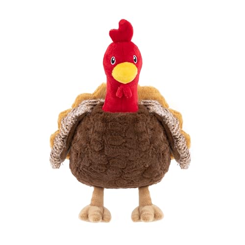 Fuzzl Plush Super Soft Sir Gobbles Turkey Dog Toy & Comforter – Cuddly Plush with Squeaker, Gentle Dog Toy for Puppies & Small, Medium & Large Dogs - style: Sir Gobbles