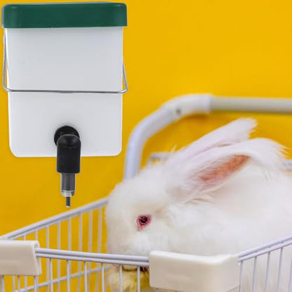 2Pcs Rabbit Water Dispenser Automatic Hanging Bunny Waterer with Hook Design Safe and Easy to Install Drinking Equipment for Rabbits and Guinea Pigs Cage