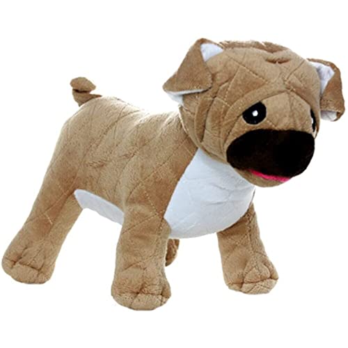 MIGHTY- Farm Pug - Squeaker-Multiple Layers. Made Durable, Strong & Tough. Interactive Play (Tug, Toss & Fetch). Machine Washable & Floats | Multiple Layers & Reinforced Seams , Washable and Floats , Mighty® Construction - color: Brown Pug