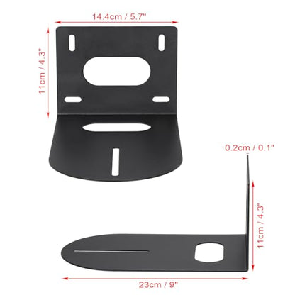 Sumnacon 2PCS PTZ Camera Bracket Universal PTZ Camera Mount Bracket Compatible with for Various PTZ Cameras (Black) - color: Black