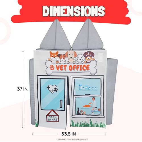 Couch Swag Play Panel for Childrens Foam Sofa Kids Couch (Vet Office) - style: Vet Office