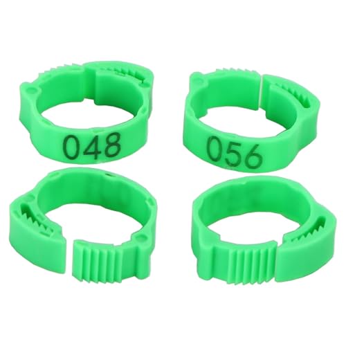 Chicken Leg Bands 240 Pcs Numbered Poultry Chicken Leg Bands Adjustable Foot Label Rings for Home Farm Chicks Bird Duck Goose Identification Clip-on(White) - color: White