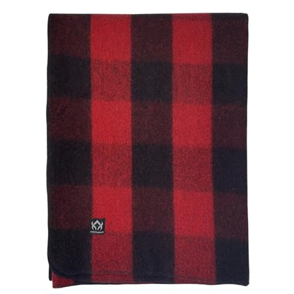 Arcturus Military Wool Blanket - Warm, Thick, Washable - Great for Outdoors, Camping, Stadium Blanket, Picnics, Travel - Car & Bushcraft Survival Kits - color: Red Buffalo