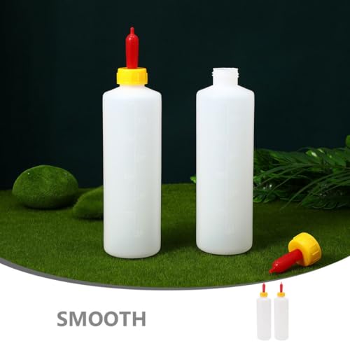 Levemolo 2sets Replaceable Lamb Nursing Bottles Milk Feeder for Newborn Lambs Goats Calves Easy to Clean and Use for Farm Livestock Feeding Supplies