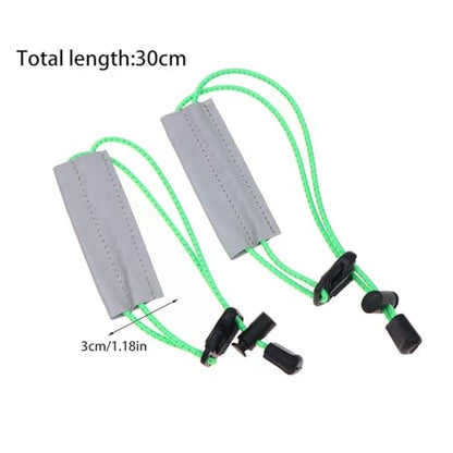 1Pair Reflective Cycling Ankle Bands-Elastic Leg Straps with Buckle,Bike Trouser Clips for Outdoor Riding,Running Shin Protect