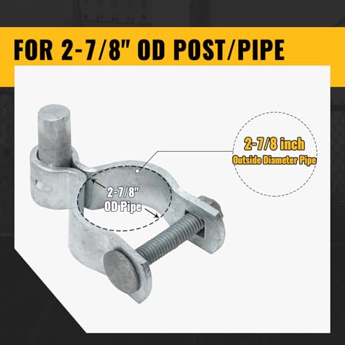 VIVIDA 2-7/8" Chain Link Gate Hinge, Galvanized Male Post Hinge, for 2-7/8" OD Post, Chain Link Fence Hardware, 2 PCS - size: 2-7/8" (2 PCS)