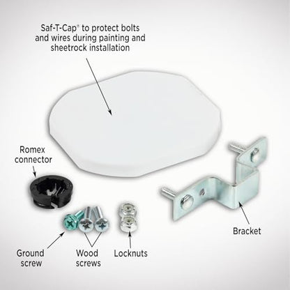 Westinghouse 0110000 Saf-T-Brace for Ceiling Fans, 3 Teeth, Twist and Lock,Silver(Pack of 1)