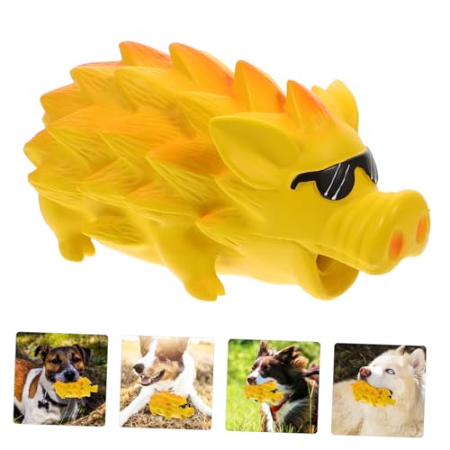 Abaodam Latex Pig Shaped Dog Chew for Puppies Interactive Teeth Grinding Plaything Safe Squeaky Pet for Large Dogs Teeth Cleaning