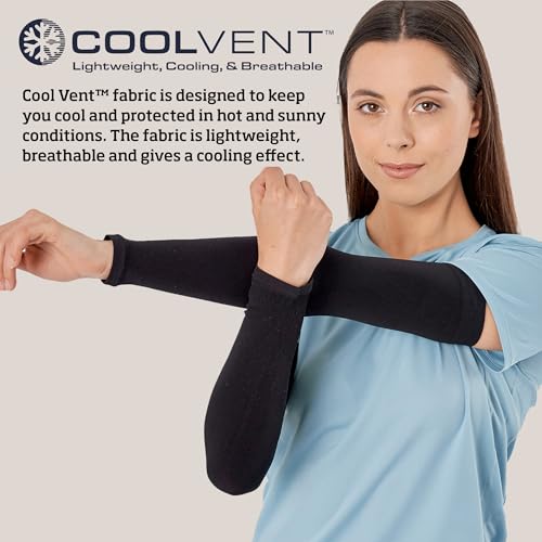 OutdoorEssentials UV Sun Sleeves for Men & Women, Cooling Arm Sleeves UPF 50+ | Golf, Tattoo Cover Up, Sun Protection - color: (4 Pairs): 2 Black, 2 White