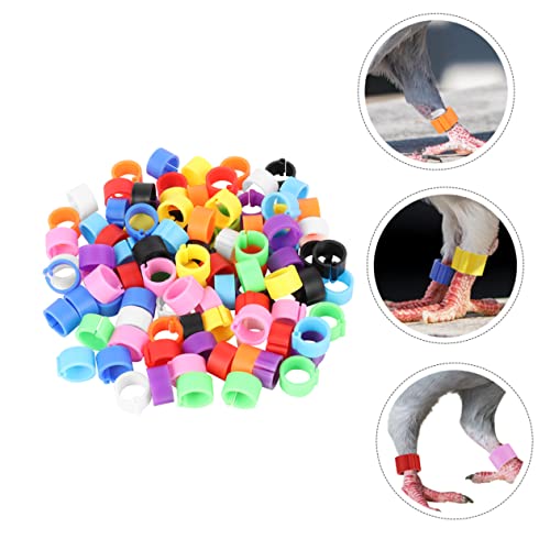 COLLBATH 150Pcs Durable Pigeon Identification Rings Lightweight Mixed Color Bird Foot Bands for Easy Identification of Pigeons Parrots and Chickens for Racing
