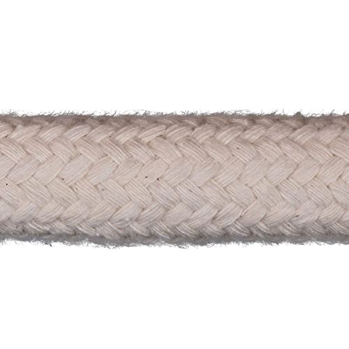 Dura-Tech Pima Cotton Lead Rope | Superior Strength & Softness | Ideal Weight for Handling | Heavy Duty Brass Snap | Includes Braided Latigo Leather Tie | 10' Long for Ease of Use | Color Natural