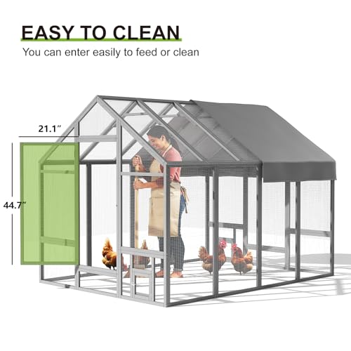Chicken Coop Chicken Run,Wooden Large Chicken Coop, Chicken Runs for Yard with Cover, Outdoor Duck Coop, Duck Houses for Outside Farm Backyard