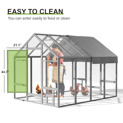 Chicken Coop Chicken Run,Wooden Large Chicken Coop, Chicken Runs for Yard with Cover, Outdoor Duck Coop, Duck Houses for Outside Farm Backyard