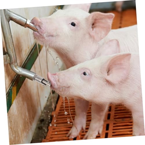 BESPORTBLE Pig Nipple Water Drinkers Livestock Waterer Stainless Steel Pig Waterer Piglets Drinking Dispenser No Waste Design