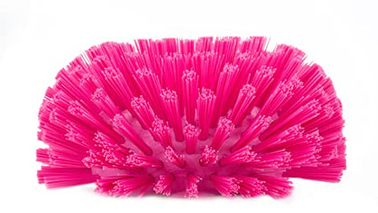 SPARTA Tank and Kettle Scrub Brush Heavy-Duty Tile Brush, Color-Coded and Handle Compatible (Sold Separately) for Optimal Access In Spacious Containers, Plastic, 5.25 X 7.5 Inches, Pink - color: Pink