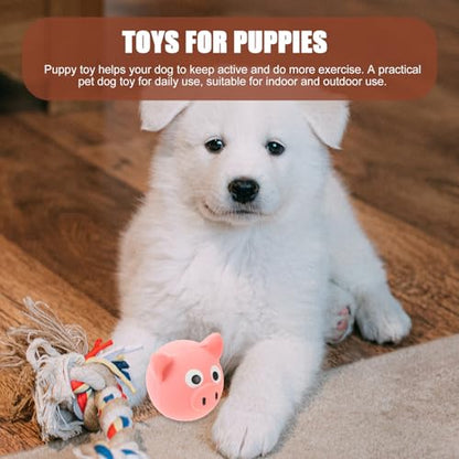 jojofuny Squeaky Pig Head Dog for Puppies and Small Dogs Interactive Chew to Strengthen Mental Stimulation and Prevent Furniture Damage Tough for Heavy Chewers Pink Cartoon Design