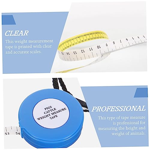 NUOBESTY Animal Weight Measuring Tape Lightweight Farm Tool for Cattle Pig Goat Horse Chest Girth Measurement Practical Livestock Body Tape for Accurate Weight Estimation