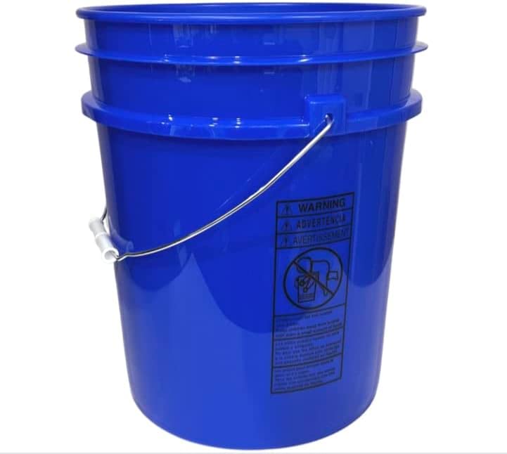 House Naturals 5 Gallon Plastic Blue Food Grade Made in USA Bucket Container with Air Tight Screw on Lid (Pack of 3) - color: Blue