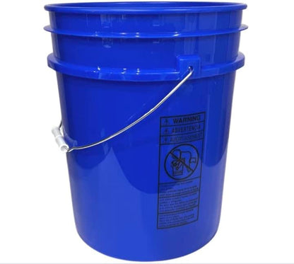House Naturals 5 Gallon Plastic Blue Food Grade Made in USA Bucket Container with Air Tight Screw on Lid (Pack of 3) - color: Blue